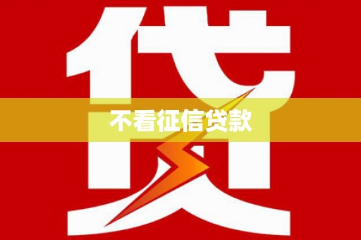华宁不看征信贷款