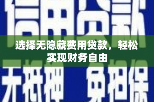 罗山选择无隐藏费用贷款，轻松实现财务自由