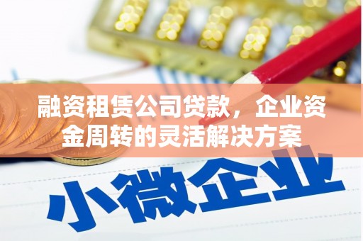 新埔融资租赁公司贷款，企业资金周转的灵活解决方案