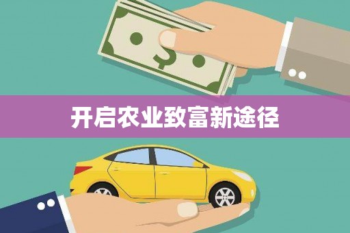 新港开启农业致富新途径